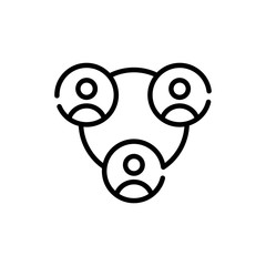 Office Communication Line Icon vector illustration.