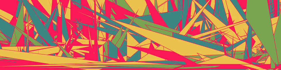 Abstract Random Color Poligones Generative Art background illustration