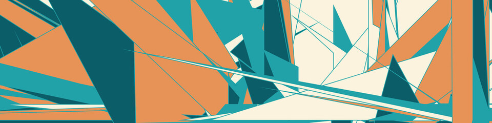 Abstract Random Color Poligones Generative Art background illustration