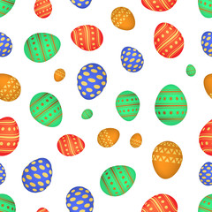 Seamless pattern with colorful Easter eggs