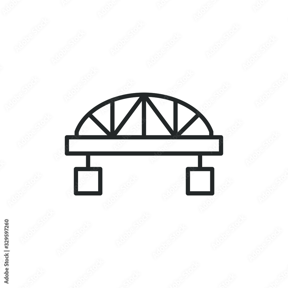 Aufkleber bridges line icon vector sign isolated for graphic and web design. bridge symbol template color edit