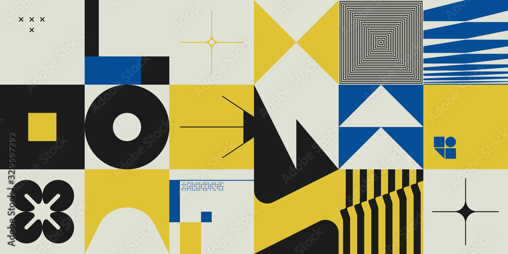 Poster digital design abstract vector pattern