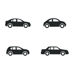 Car Icon vector sign isolated for graphic and web design. Car transportation symbol template color editable on white background.