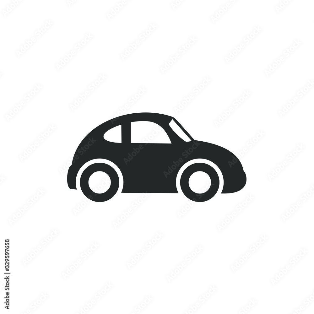 Poster car icon vector sign isolated for graphic and web design. car transportation symbol template color e