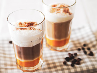 Pumpkin latte coffee