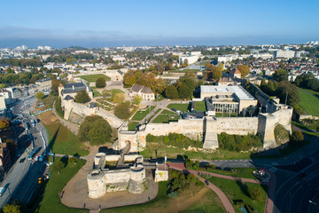 Caen Castle - 1060, William of Normandy established a new stronghold in Caen. Chateau de Caen castle in the Norman town of Caen in the Calvados departement in Basse Normandie. Normandy, France
