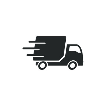 Fast shipping delivery truck Icon vector sign isolated for graphic and web design. delivery truck symbol template color editable on white background.