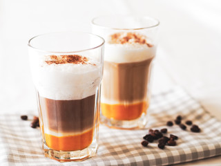 Pumpkin latte coffee