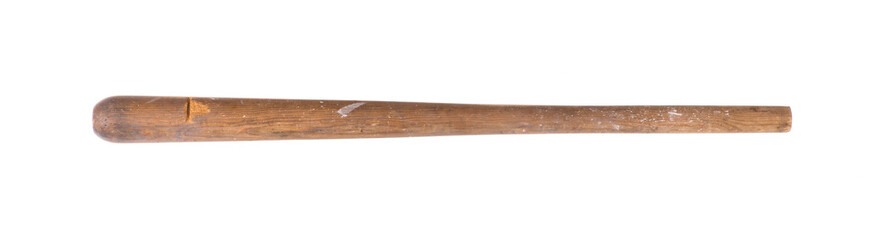wooden baton isolated on white background