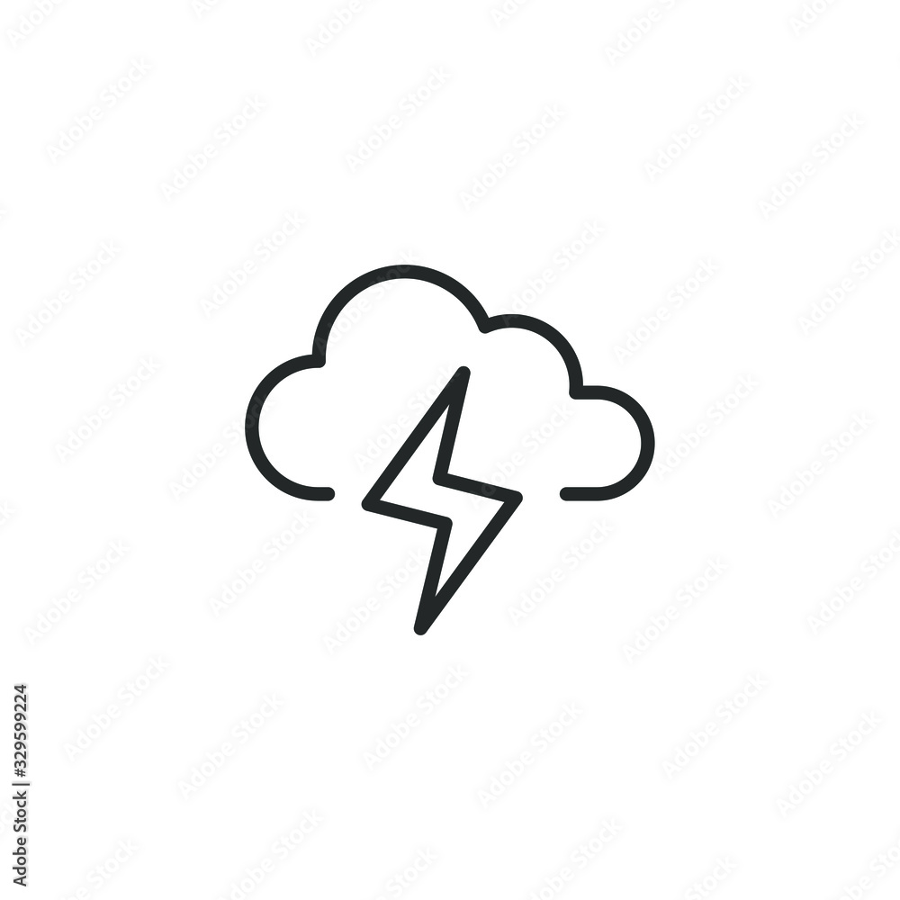 Aufkleber Weather icon vector sign isolated for graphic and web design. Weather symbol template color editable on white background.