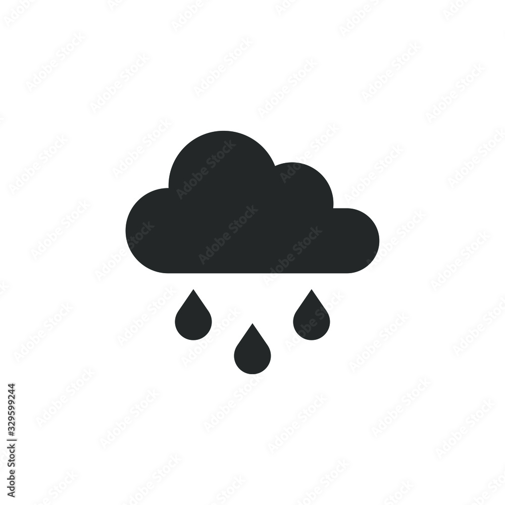 Poster Weather icon vector sign isolated for graphic and web design. Weather symbol template color editable on white background.