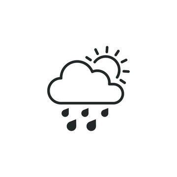 Weather icon vector sign isolated for graphic and web design. Weather symbol template color editable on white background.