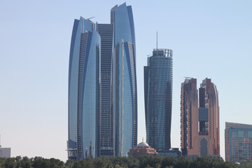 Fototapeta na wymiar Modern buildings of Abu Dhabi