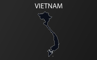 High detailed map of Vietnam. Vector illustration.