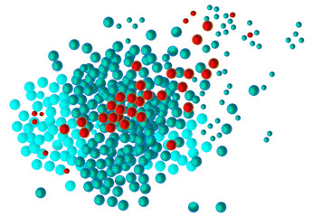 abstrakte illustration von Viren, Grippe, Corona, Influenca, Krankheit