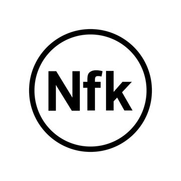 Nakfa coin monochrome black and white icon. Current currency symbol.