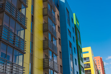 Fototapeta premium Modern building with blue sky