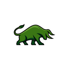 Bull template logo vector