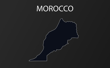 High detailed map of Morocco. Vector illustration.