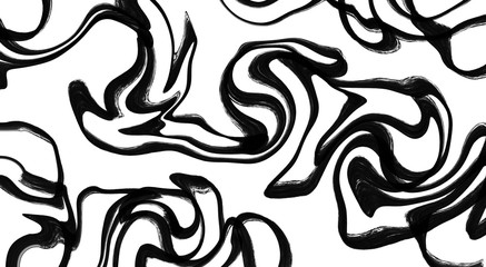 Abstract minimal liquid black and white liquid ink Painting background 