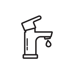 faucet icon in trendy flat style 