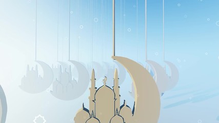 Abstract white Ramadan background