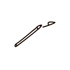 Pen icon, vector illustration. Flat design style