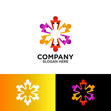 people care and community logo design