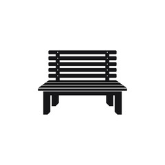 Bench icon design. Outdoor furniture isolated on white background
