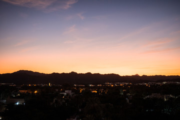 Orange sunset from the Nizwa Fort, Oman