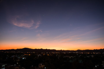 Orange sunset from the Nizwa Fort, Oman