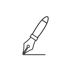 fountain pen icon in trendy flat design 