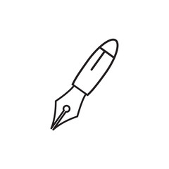 fountain pen icon in trendy flat design 