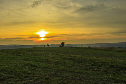 Dezember Abend Zweibr&uuml;cker Land-Rheinland Pfalz-Germany