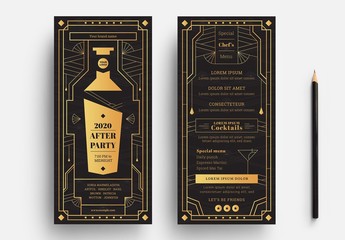 Dl Art Deco Cocktail Party Flyer Layout