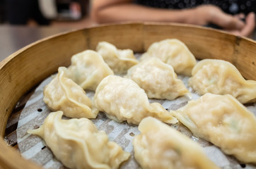 Taiwanese famous snacks of steamed dumplings