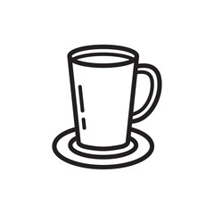 drink glass icon in trendy flat design