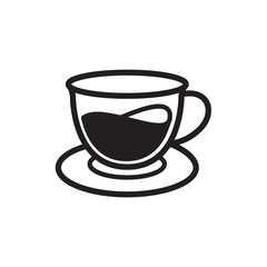 drink glass icon in trendy flat design
