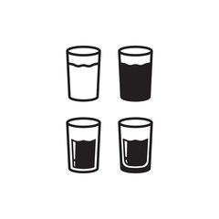 drink glass icon in trendy flat design