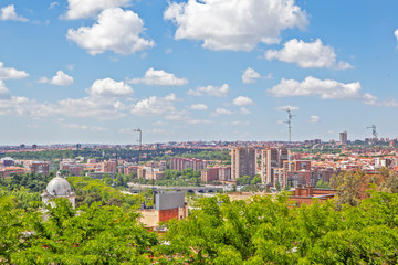 Fototapeta na wymiar Top view of the modern city. Madrid. Spain