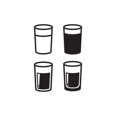 drink glass icon in trendy flat design