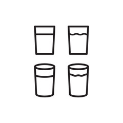 drink glass icon in trendy flat design