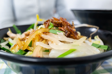 taiwanese special snack of spicy wontons