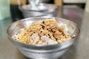 Chinese braised pork on rice