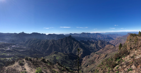 Panoramic scenery around Artenara