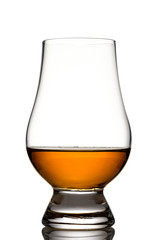 Glencairn glass with singe malt whisky