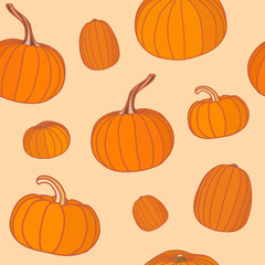 seamless repeating pattern of pumpkins