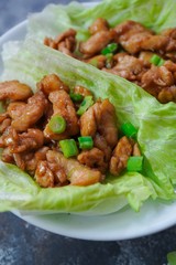 Homemade Lettuce Wraps, selective focus