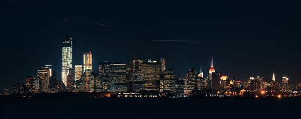 Manhattan panorama at night