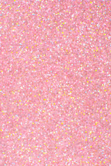 Pink glitter festive blurred background. Abstract christmas background.